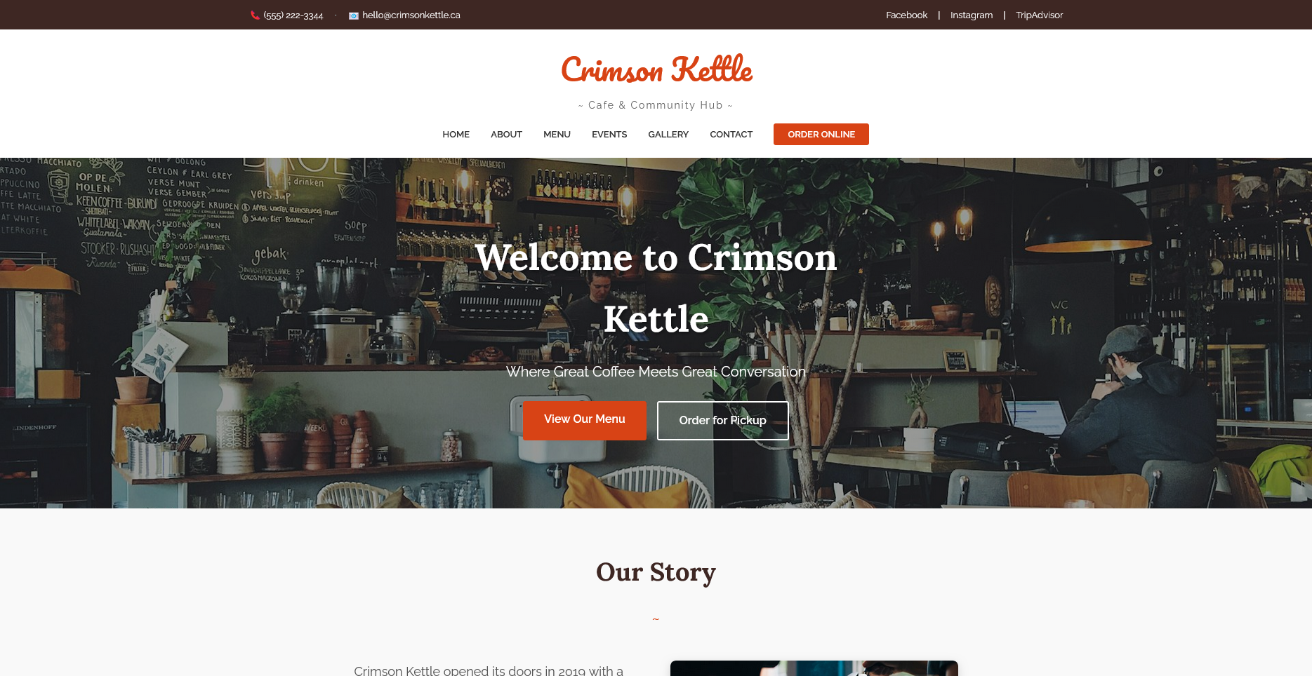 Crimson Kettle Cafe — Hospitality
